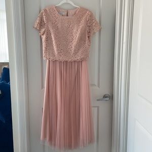 Donna Morgan Collection Pearl Pink Top & Skirt Size 12